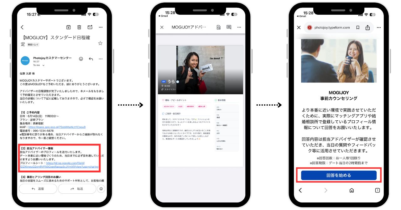 STEP8 プロフィールの確認と事前カウンセリング